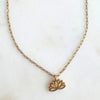 Gold Lotus Flower Necklace