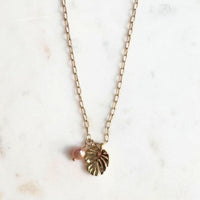 Gold Monstera Necklace