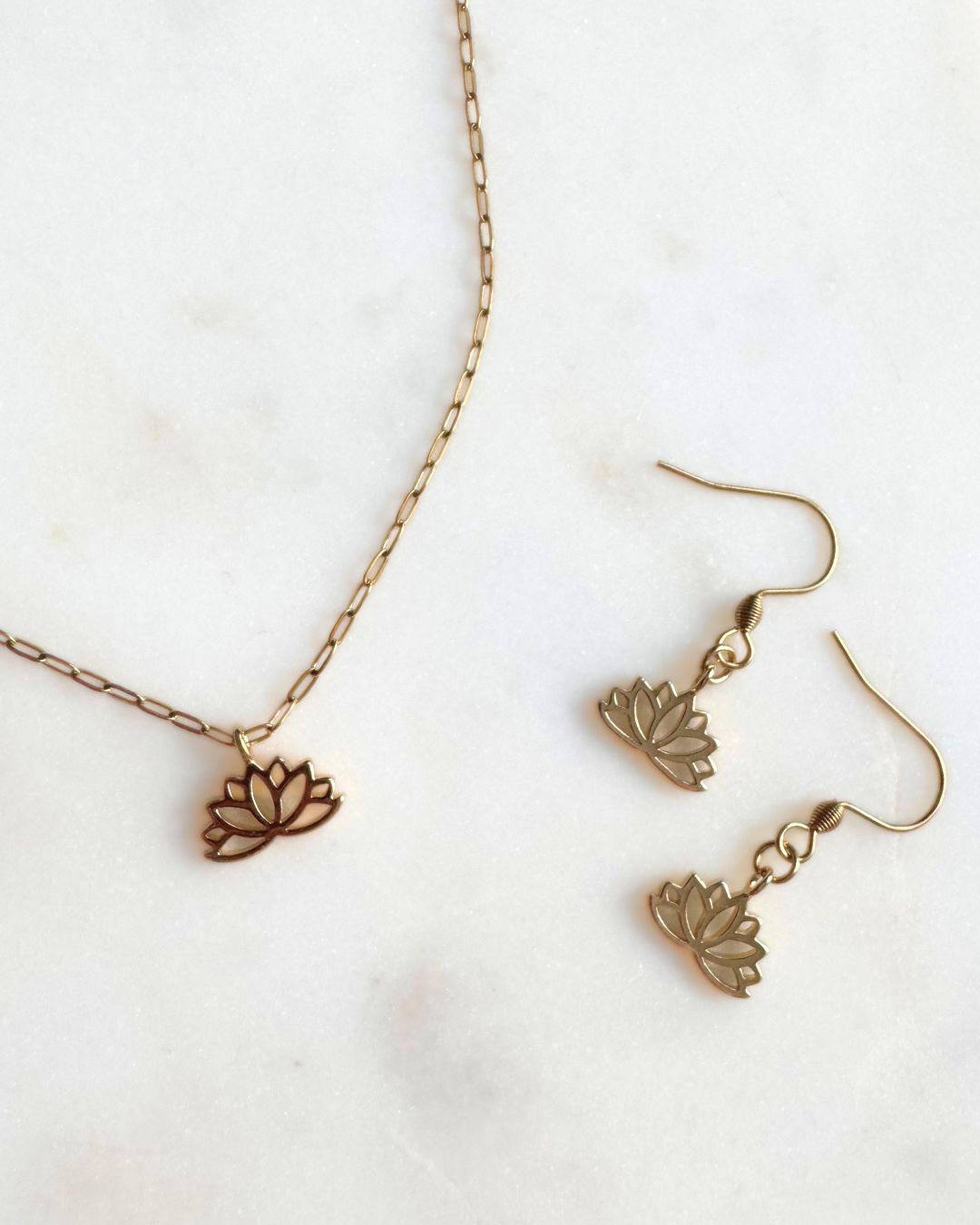 Gold Lotus Flower Necklace