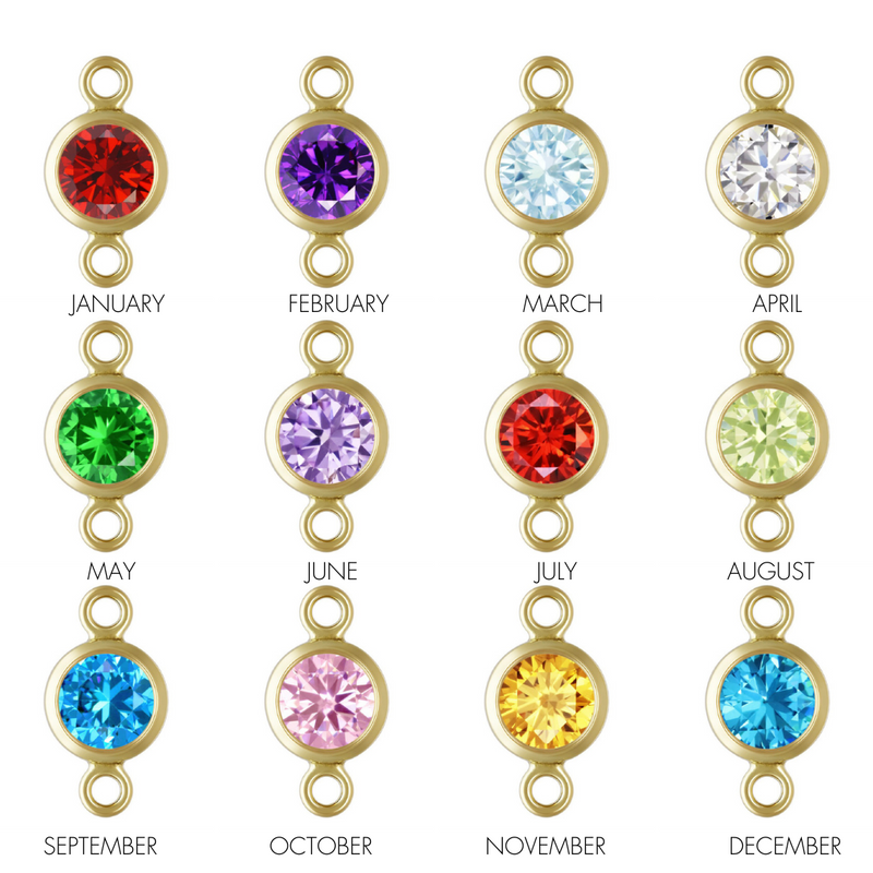 Birthstone Connectors - Gold Filled