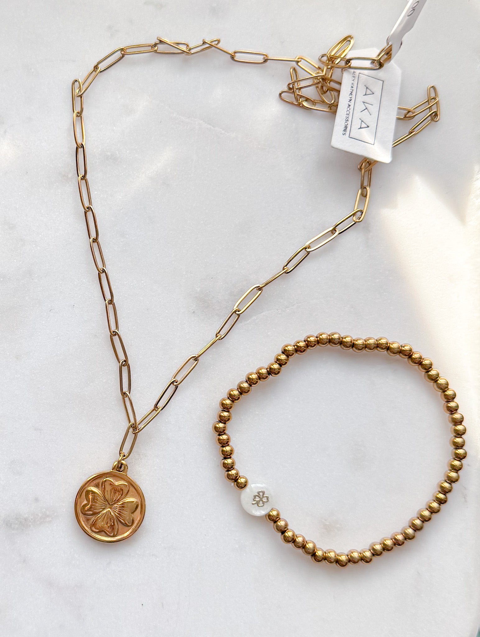 Four Leaf Clover Bracelet | Gold