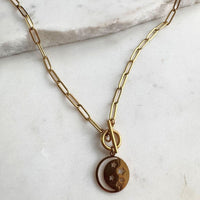 Moon & Stars Toggle Necklace - Gold