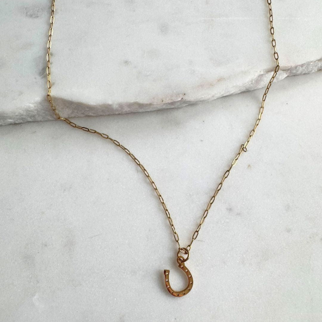 Horseshoe Necklace - Gold