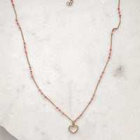 Gold Bubble Heart Necklace