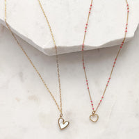 Gold Bubble Heart Necklace