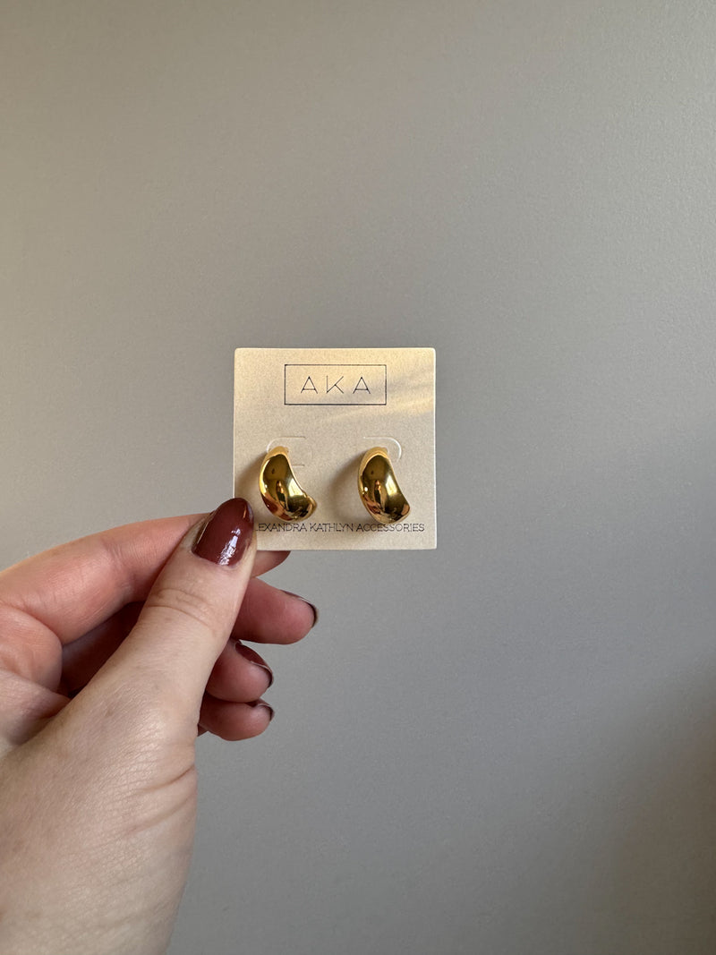 MAREN | Golden Drop Earrings - Large