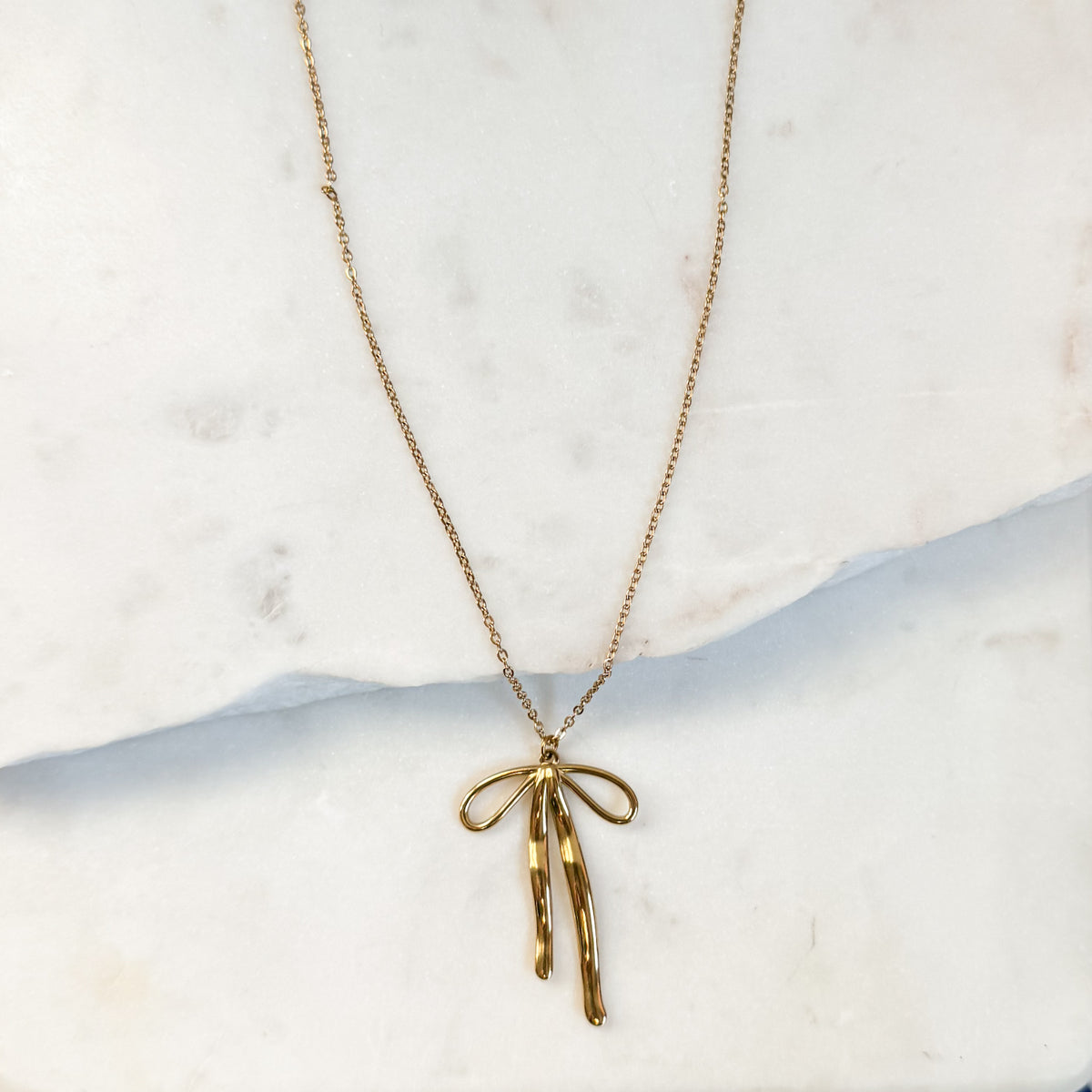 Golden Bow Necklace