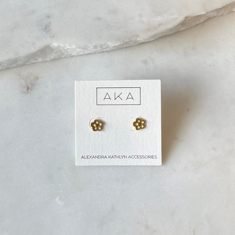 HADDIE | Gold Flower Stud Earrings