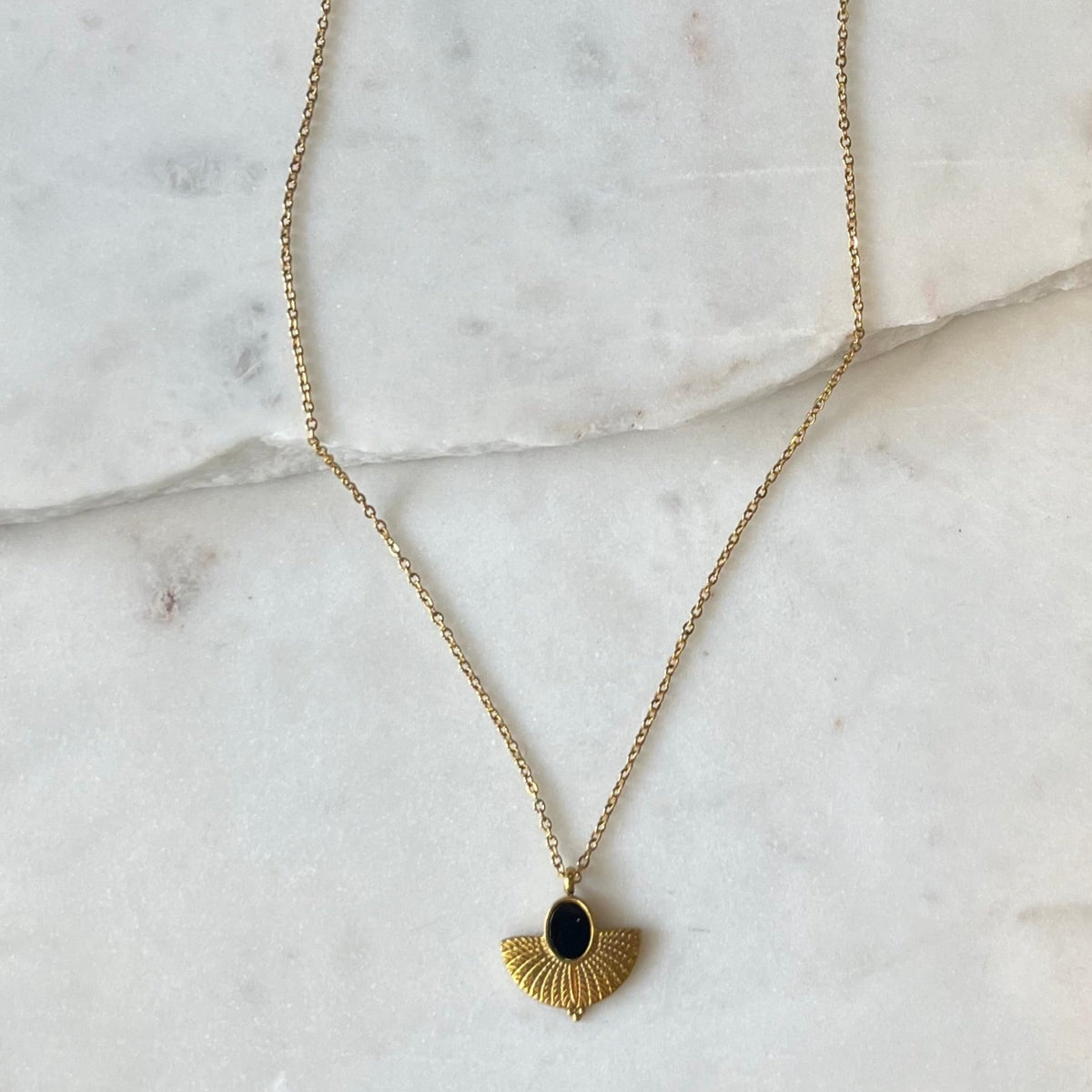 ROWAN | Gold & Shell Pendant Necklace