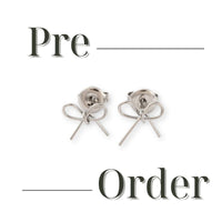 SILVER Bow Mini Stud Earrings