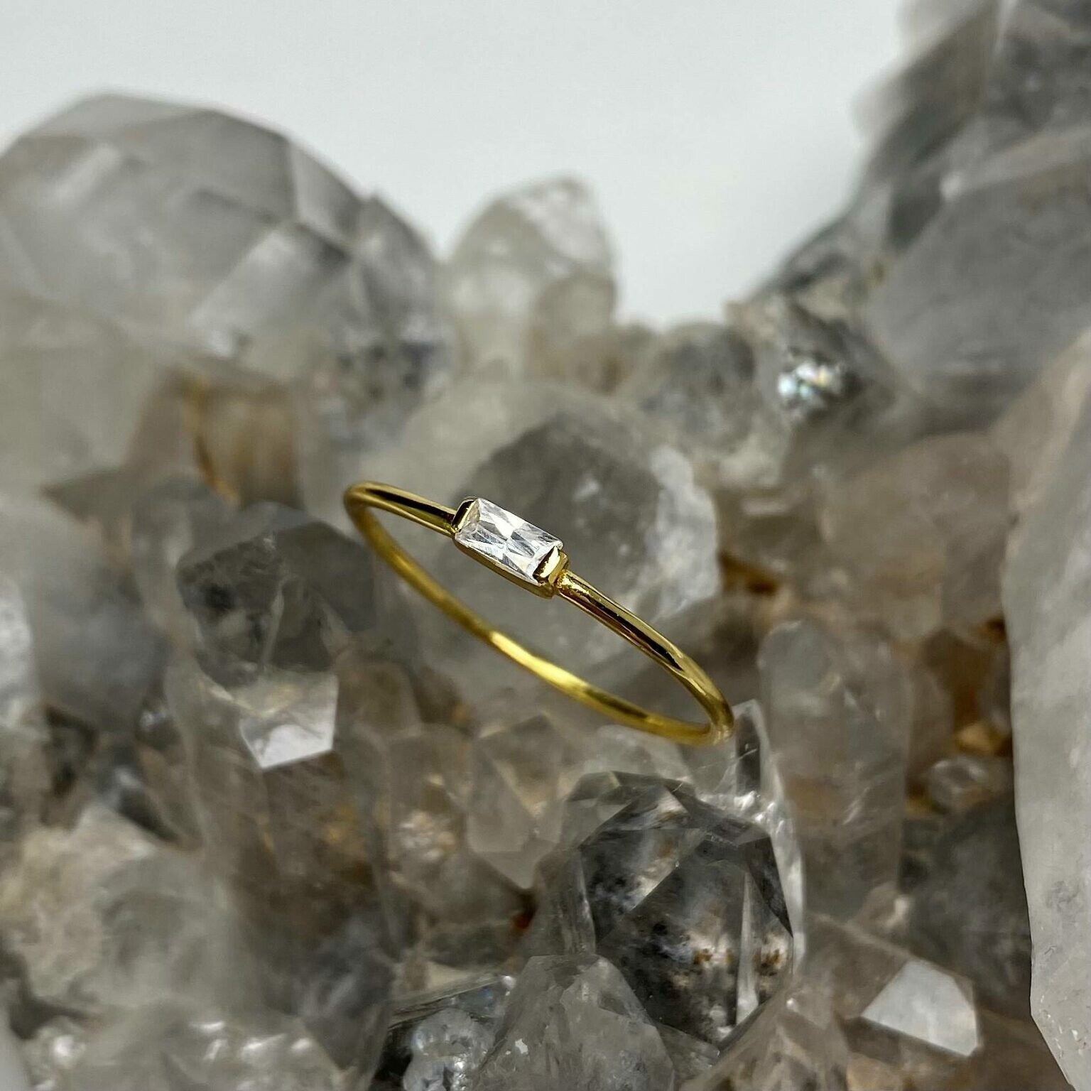 Cz baguette ring store